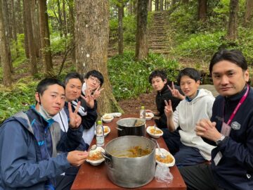 皆で作ったカレー美味しい！