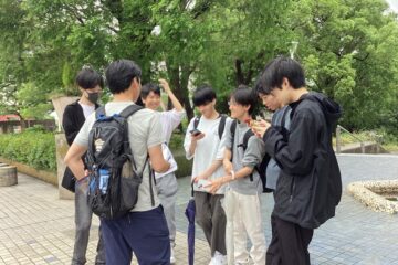 チェックポイントでは、教員にも英語で質問をしました